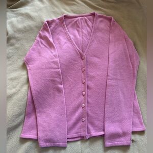 Pink Button down Sweater